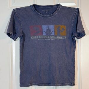 Lucky Brand Men's Vintage Blue Tee with Graphic 100% Cotton